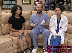 nicole luva gets butt naked for dr. aria nicole’s kinky gyno exam