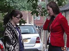 The British milf in stockings sucks with such passion and emotion