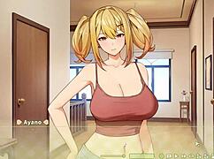 summer clover harem hentai game ep 3 blonde nun orgasms during rough blowjob