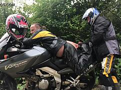 gay biker gets fisted by nymphofist in extreme anal scene