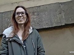 Skinny Ginger Teen 18+ Gets Eye-Rolling Orgasm During Hardcore Fuck at Pick-Up Casting