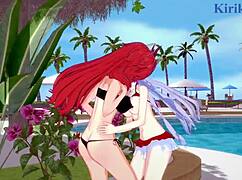 kanade, chris, and tsubasa in intense lesbian play 😍 symphogear hentai