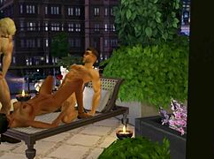 Hunky Sims 4 - Summer Heat Ignites a Sweaty Threesome with Slut and Muscle Studs