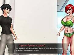 Beautiful women in bikinis in a cartoon style party game