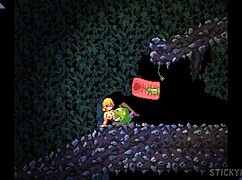 Cute blonde with big ass fucked by monster cock in pornplay game