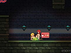 Cute blonde with big ass fucked by monster cock in pornplay game