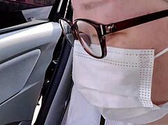 frustrated married woman masturbates outdoors with tits exposed 😩