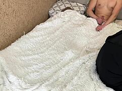 arab milf masturbates and gets cum on her tights