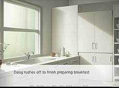 Master rips clothes off fat girl for thigh job with big cock in kitchen