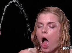 Stunning Beauty Gets Her Juicy Snatch Entire Of Warm Piss And Splatters