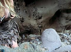 Cave Woman Came Over for Some Homemade Fun and Got Every Hole Stuffed Outdoors!