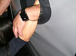 Latina brunette enjoys swing glory hole in sao paulo