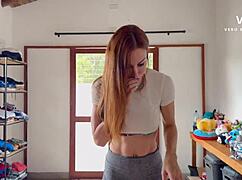 Argentinian Vero Buffone teases her stepson to get cum inside her tight vagina.