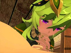 Uh, I think I got hooked on this Sunset Collei Genshin Impact 3D cartoon... my bad!