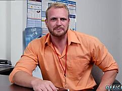 young guy wrestles with old man on first day, turns into hot gay sex 💪