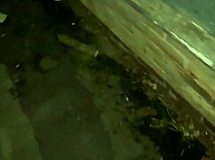 Street Girl Shoves Items Deep in Her Shaved Pussy While Fleeing Outdoors