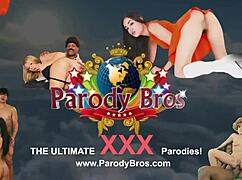 Hey, check this wild interracial sex parody from classic times!