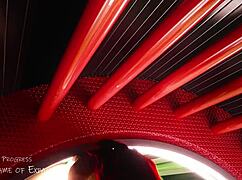 Giantess Woman Grows in 3D Animation with Big Tits