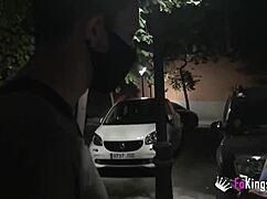 Busty Teen Meraki Offers Daring Public Blowjobs on European Streets