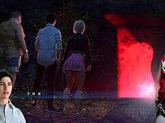 Touching clit during porn game play