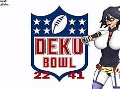 Deku faces final exam orgy in anime cartoon style with group scenes.