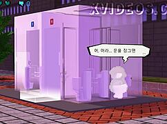 Nude College Girl Hazuka Shiina Roams in Wild Anime Hentai Game