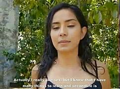 presentation features cute latinas in forest nature