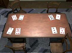 intense blowbang with monster cocks in hentai escape room