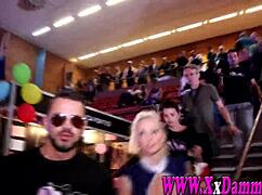 Blonde Milf Rides Outdoors In Barcelona Salon Public Trio Unexpected Part One