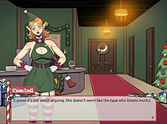 Naughty Elf Fucks Sexy Santa Wife in Xmas Hentai Game