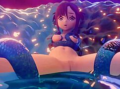 莫娜与史莱姆战斗，疯狂变态动画行动。