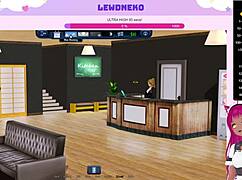 lewdneko vtuber starts harem hotel game