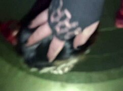 Outdoor Crossdresser With Small Woman Amateur