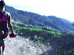 ebony couple rips clothes in malibu fuck