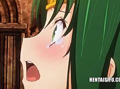 What are the heinous consequences for women losing in hentai battles with English subs?