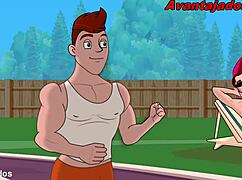 gay cartoon porn with well-endowed hetero guy