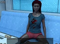 Married busty ebony gets angry in space