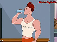 gay cartoon porn with well-endowed hetero guy