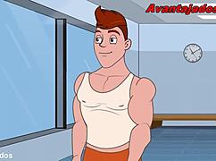 gay cartoon porn with well-endowed hetero guy