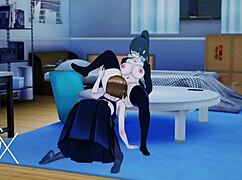 nobara and maki explode in lesbian sex jujutsu hentai yuri!