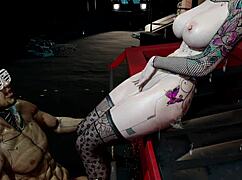 Sexy Bald Cyber Whore Rides Cock And Pisses On Face