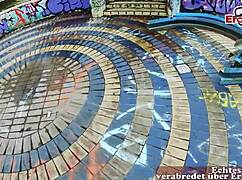 Tattooed German MILF gets all holes fucked outdoors!