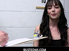 Busted4k - Mall officer growls, I'll punish this hot shoplifter teen my way!