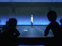 Mmd R-18 Suisei by Kiido shows wild anime striptease with clothes ripped off.