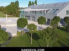 Perverted Secretaries Vanessa Bruni and Barbie Brill Engage in Cum Swapping and Anal