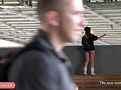 Jeny Smith Flashes Bubble Butt in Public. Hidden Spy Cam Catches Outdoor Ass Show.