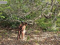 i use my brunette slut outdoors for interracial anal in nature