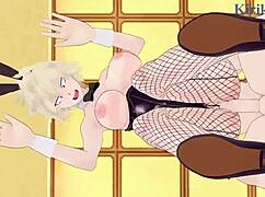 hey, wanna see mitsuki bakugo with kyoka jiro in bunny girl hentai sex?