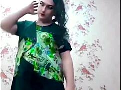 Twerking big white ass crossdresser sissy amateur gay on webcam, it's homemade