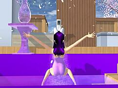 Point of View Cartoon Fox Girl Dances Seductively on Your Lap in Sakura School Simulator